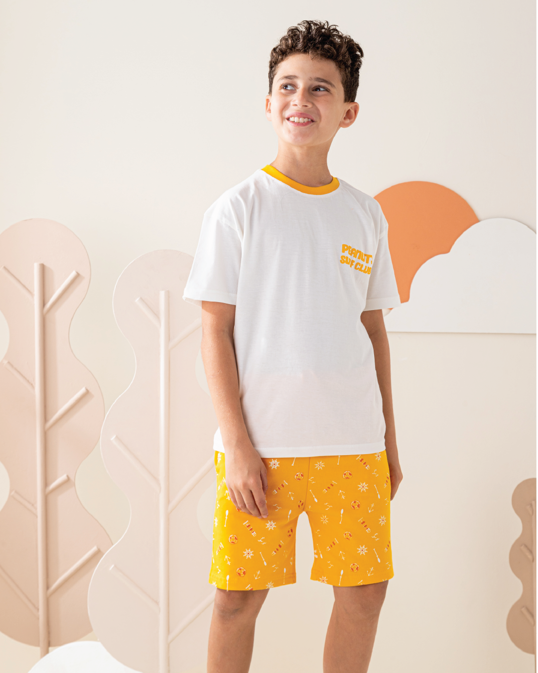 بيجاما اولادي توب اوفر سايز و شورت سمر ميلتون ركوب الامواج