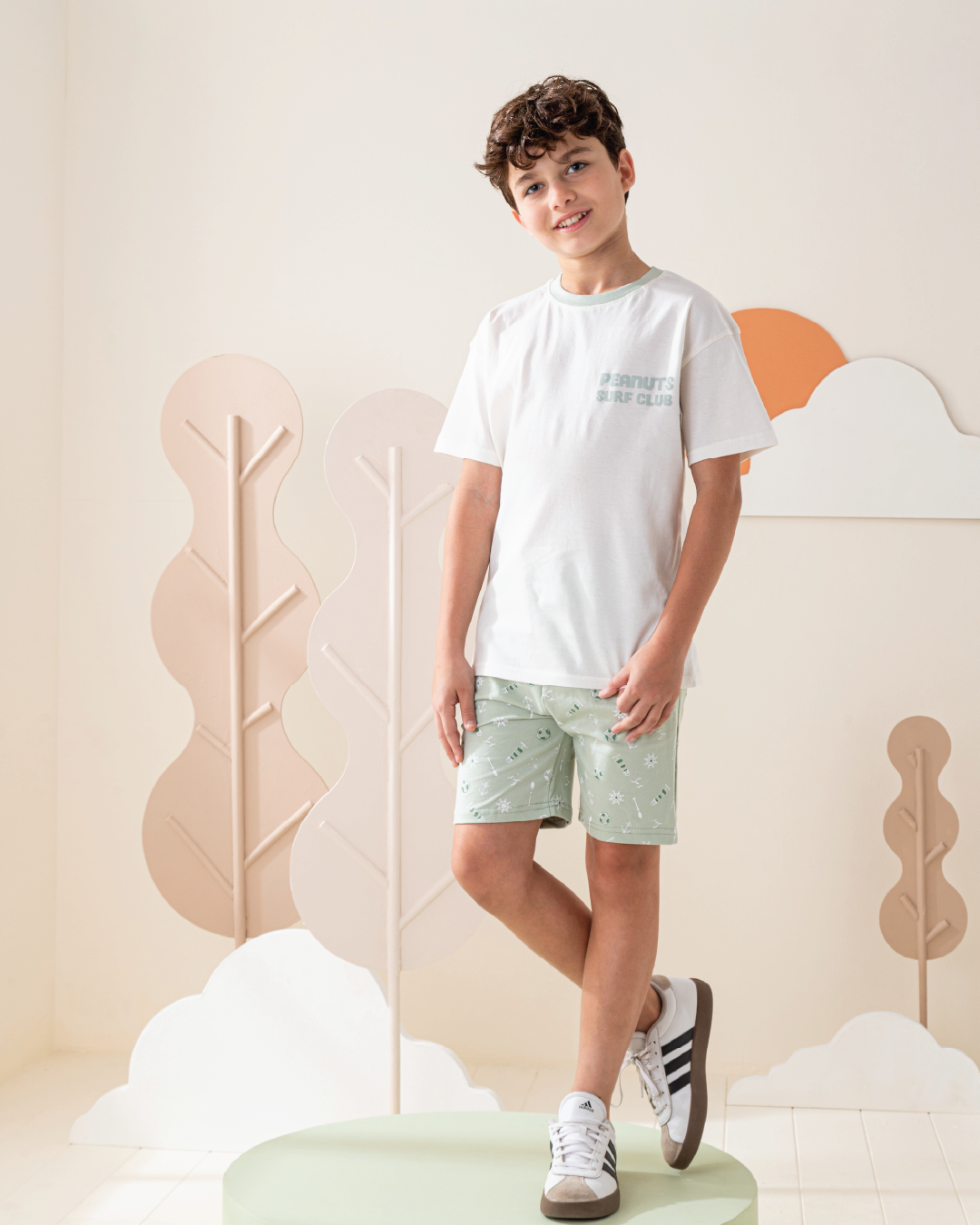 بيجاما اولادي توب اوفر سايز و شورت سمر ميلتون ركوب الامواج