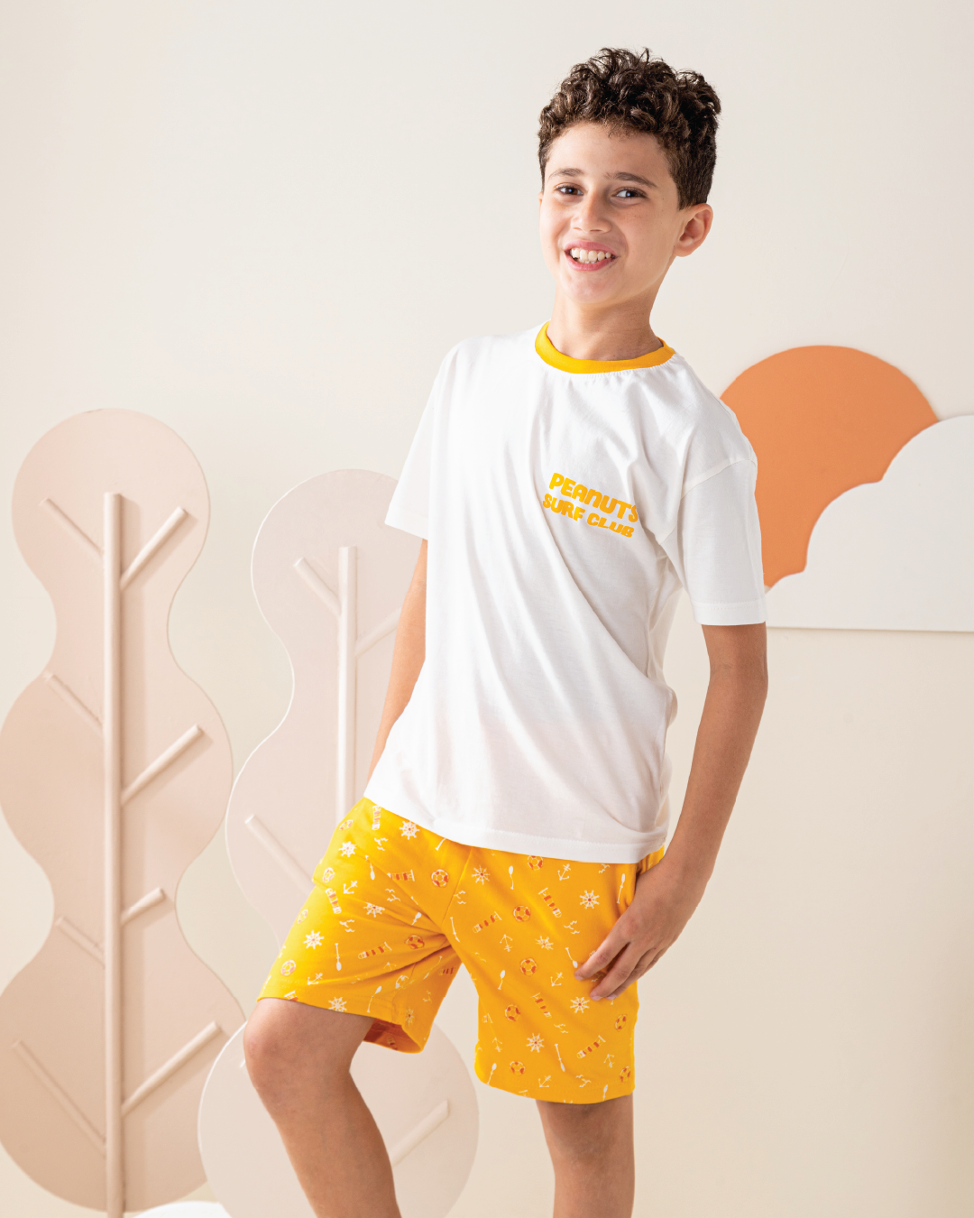 بيجاما اولادي توب اوفر سايز و شورت سمر ميلتون ركوب الامواج