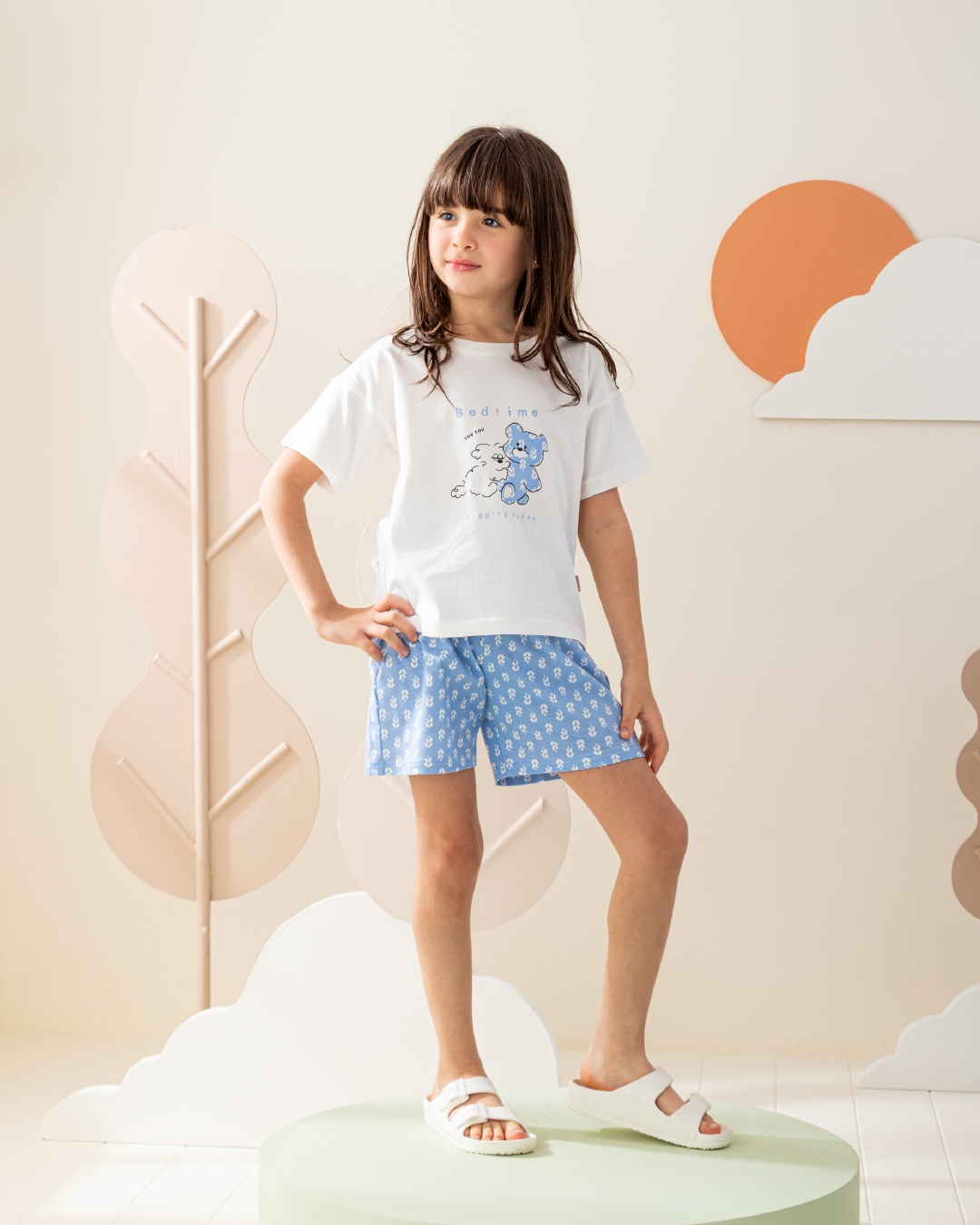 بيجاما شورت قطن و توب نص كم وقت النوم