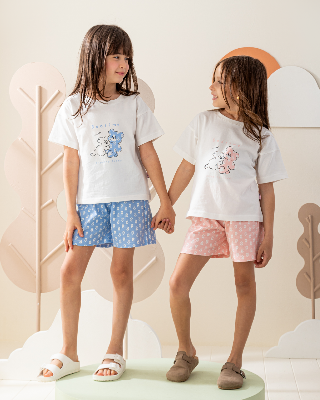 بيجاما شورت قطن و توب نص كم وقت النوم