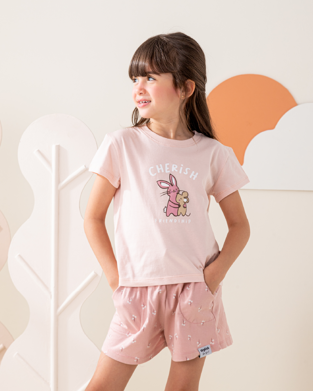 بيجاما شورت قطن و نص كُم الصداقه