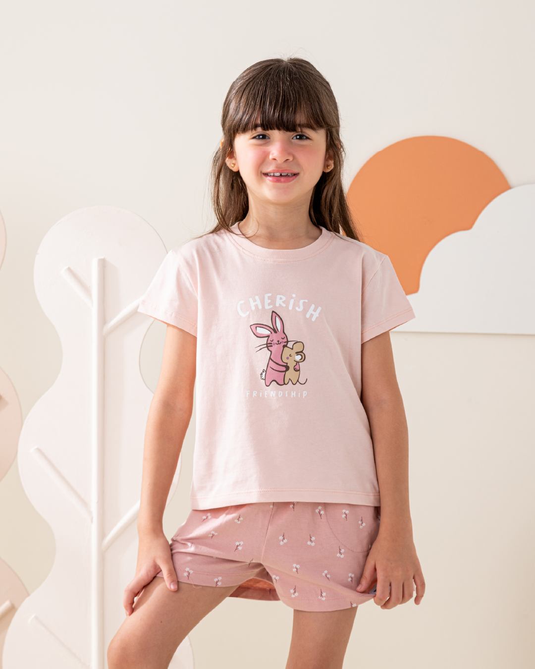 بيجاما شورت قطن و نص كُم الصداقه