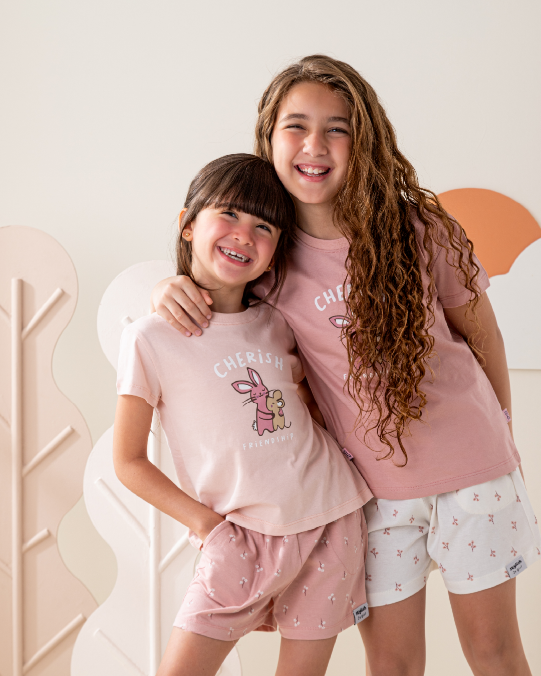 بيجاما شورت قطن و نص كُم الصداقه