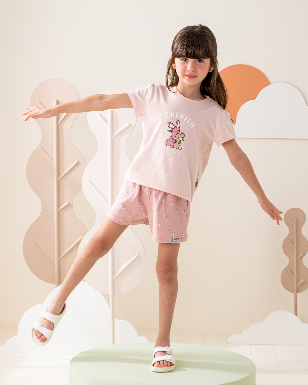 بيجاما شورت قطن و نص كُم الصداقه