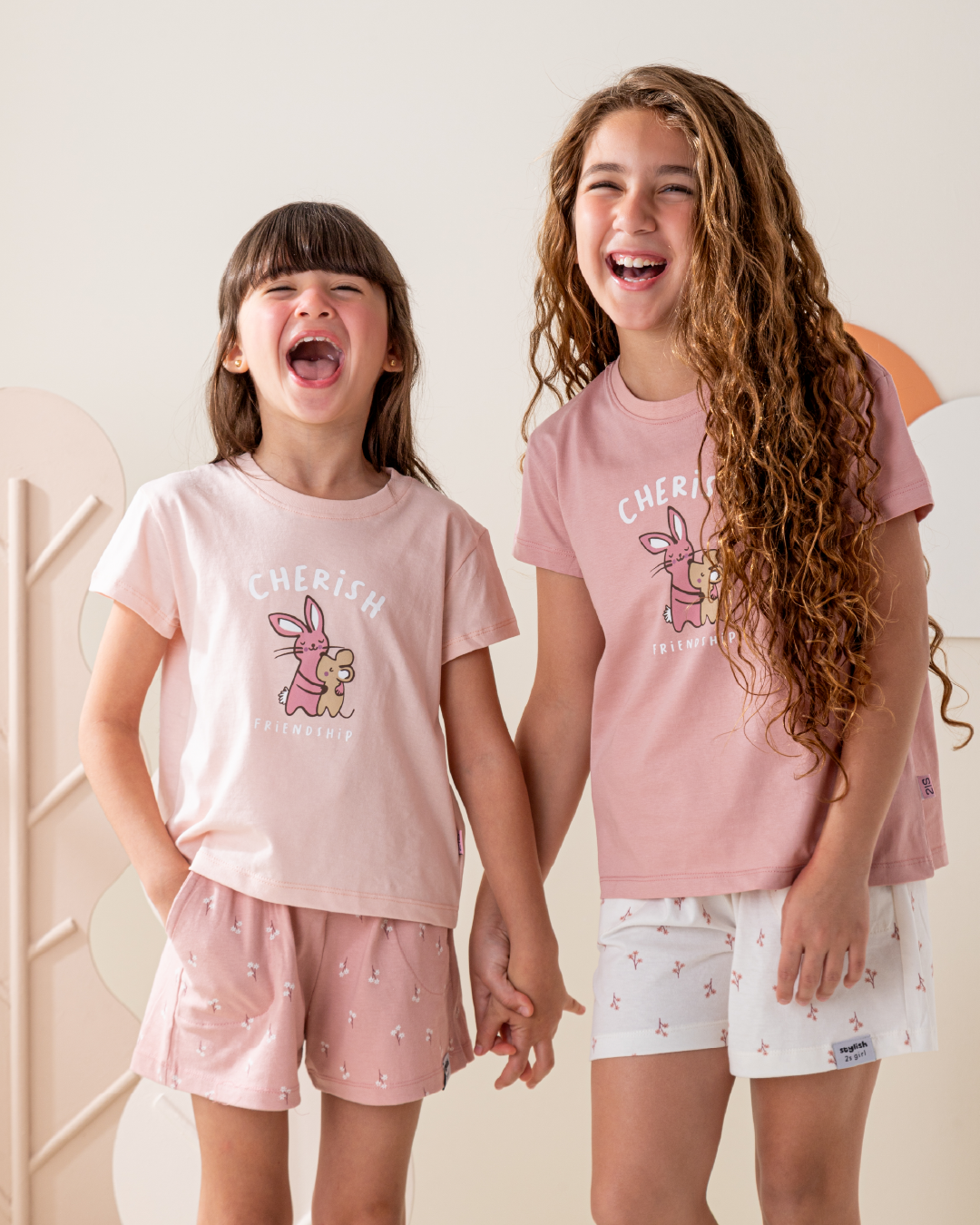 بيجاما شورت قطن و نص كُم الصداقه