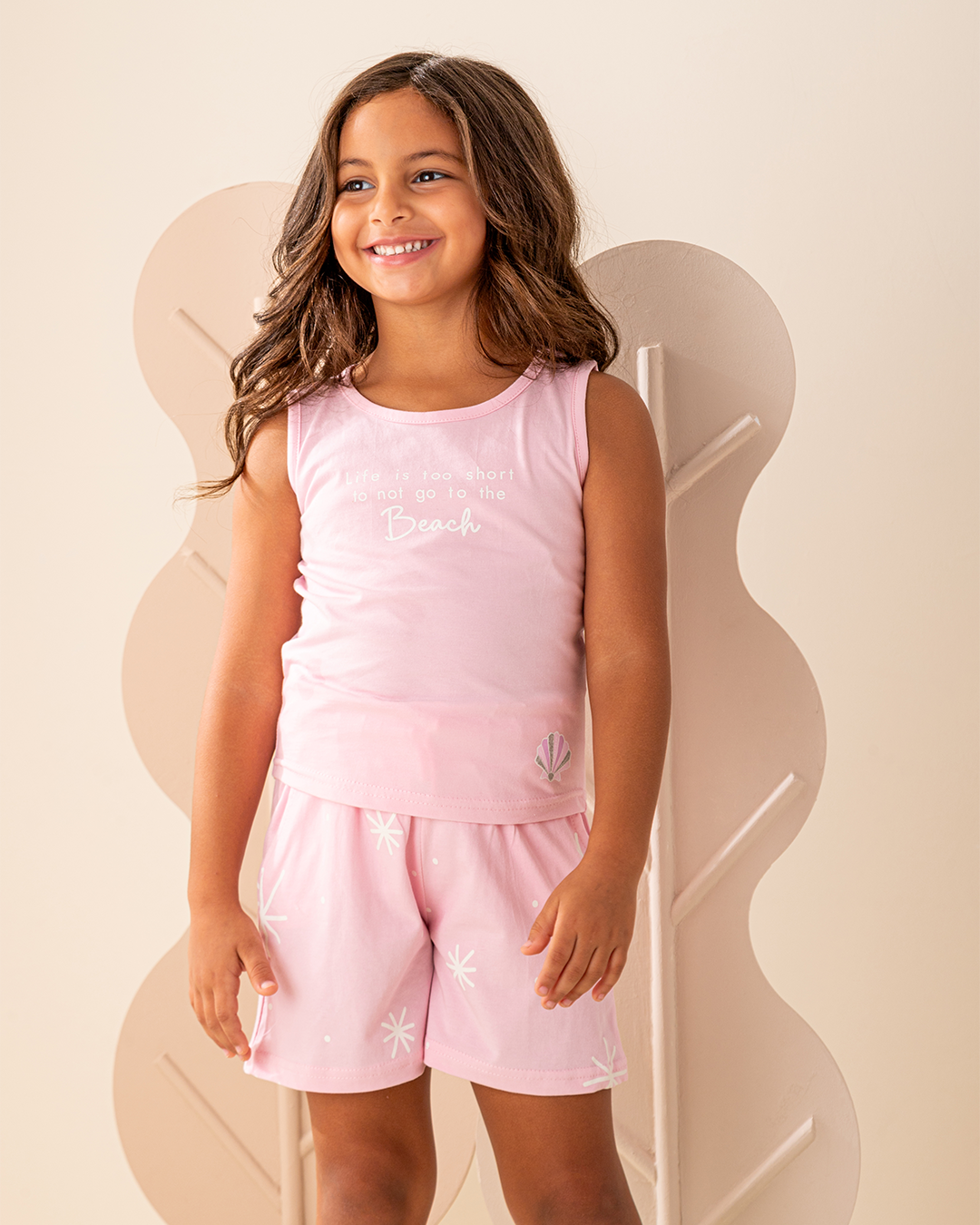 بيجاما شورت قطن مع توب كت اذهب الى البحر