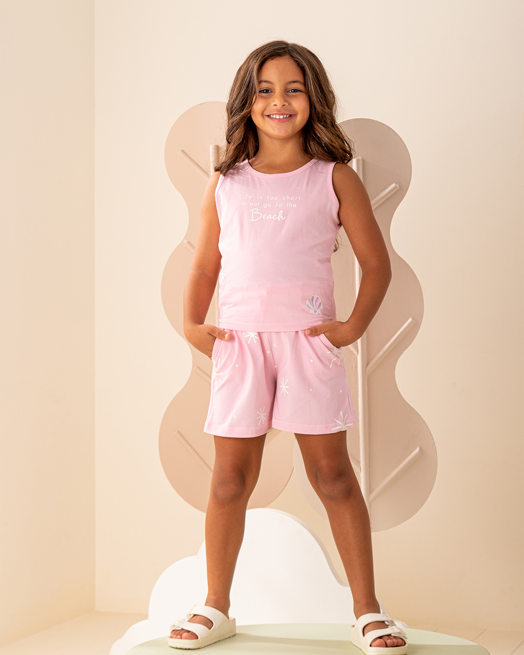 بيجاما شورت قطن مع توب كت اذهب الى البحر