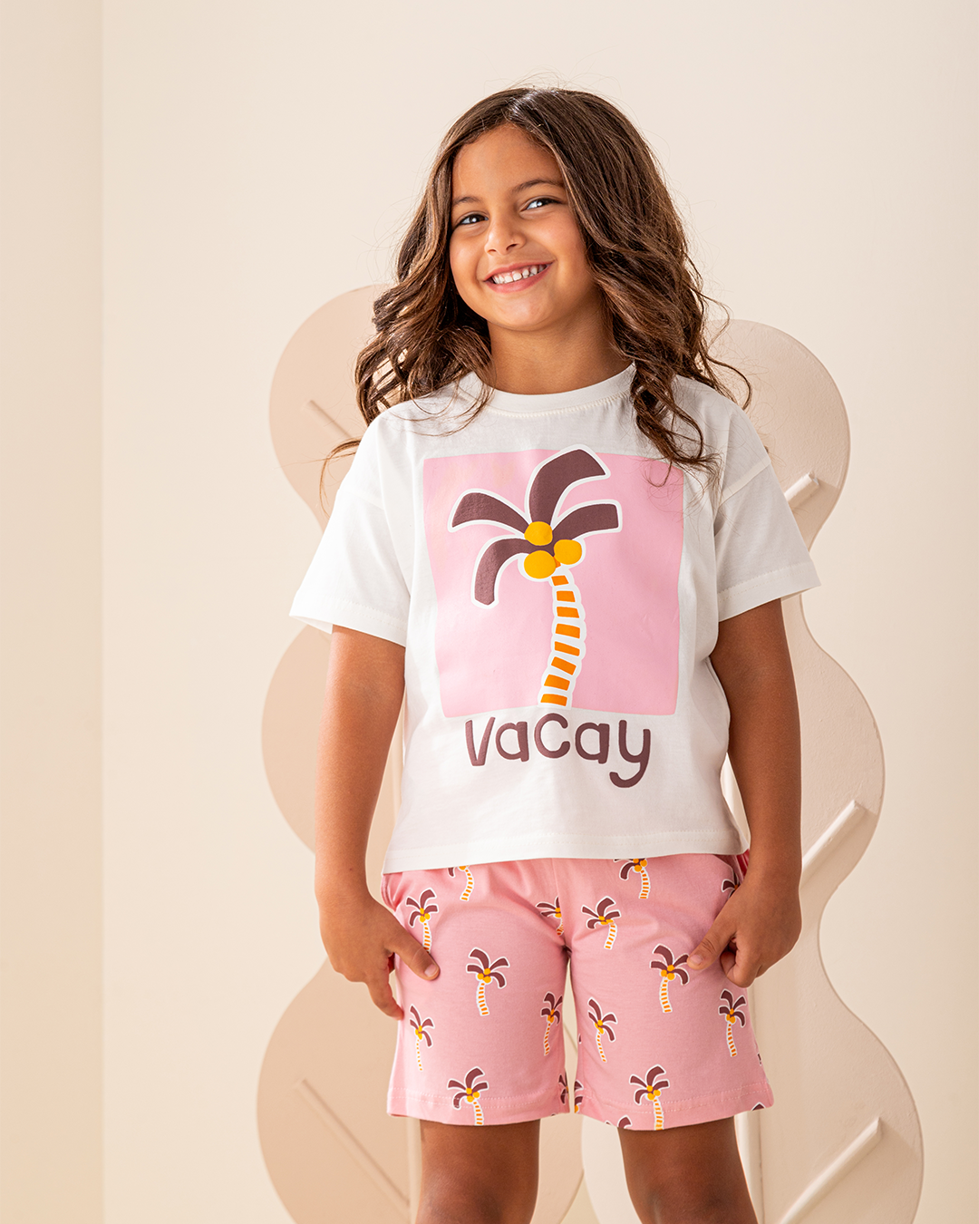 بيجاما شورت قطن شجر نخيل