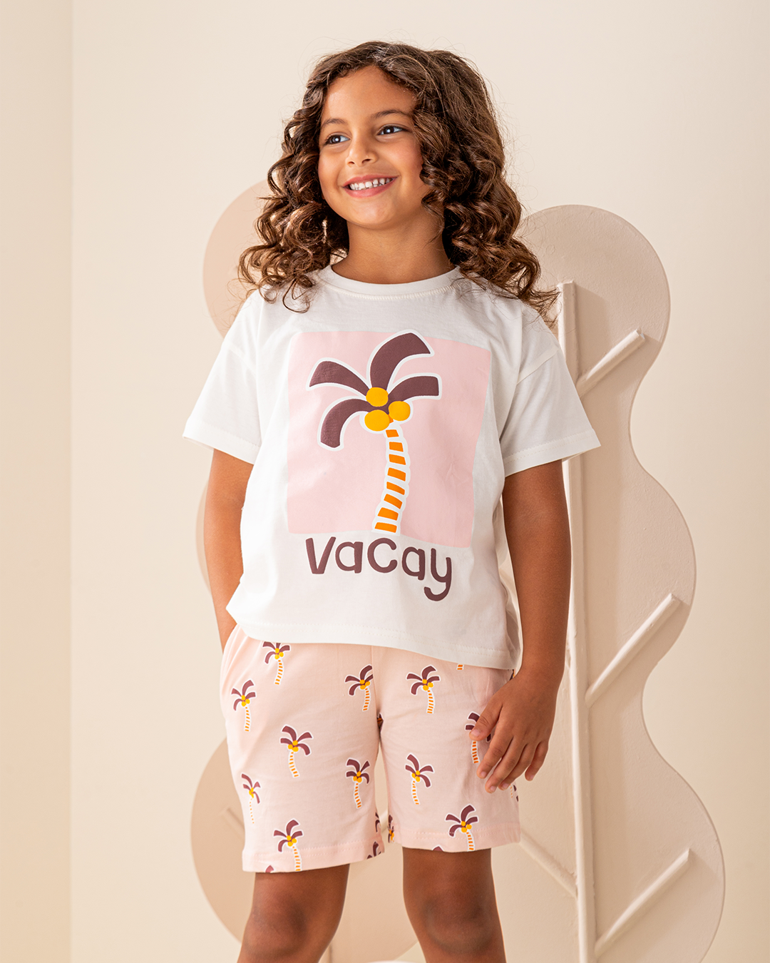 بيجاما شورت قطن شجر نخيل