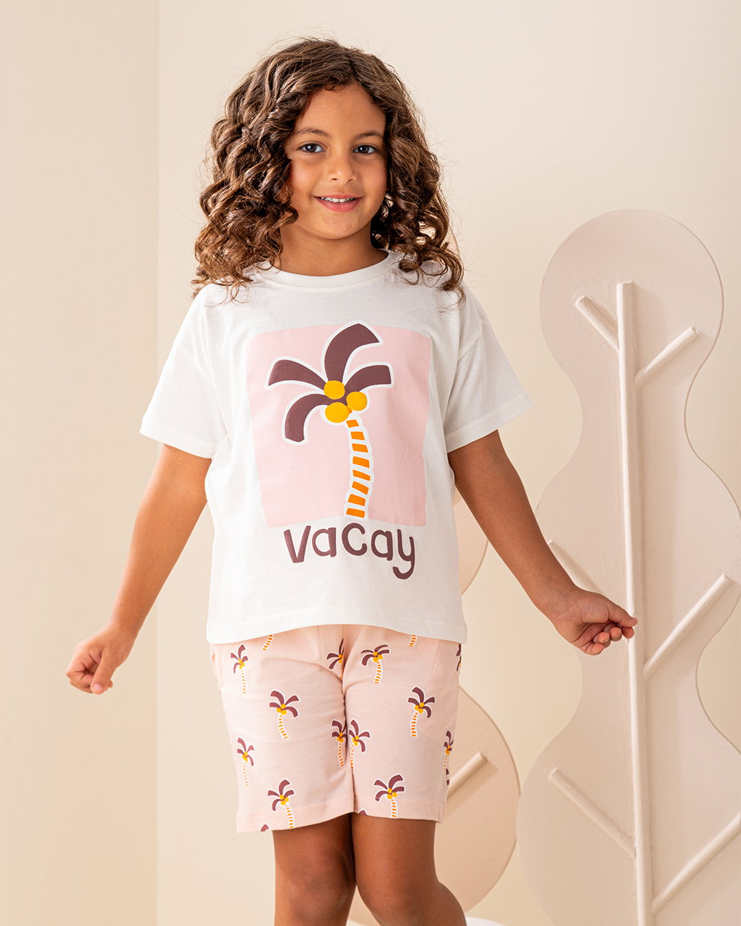 بيجاما شورت قطن شجر نخيل