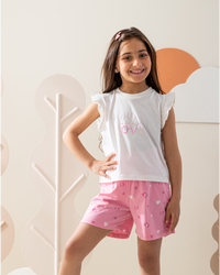 بيجاما شورت قطن طباعه قلوب