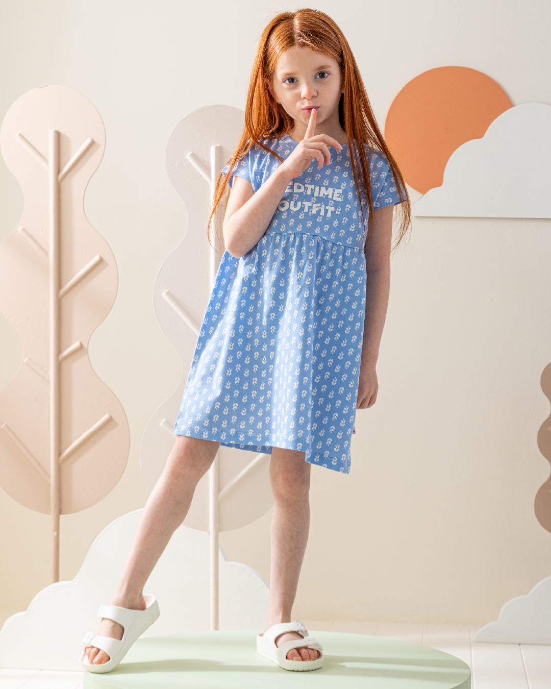 فستان قطن ورود