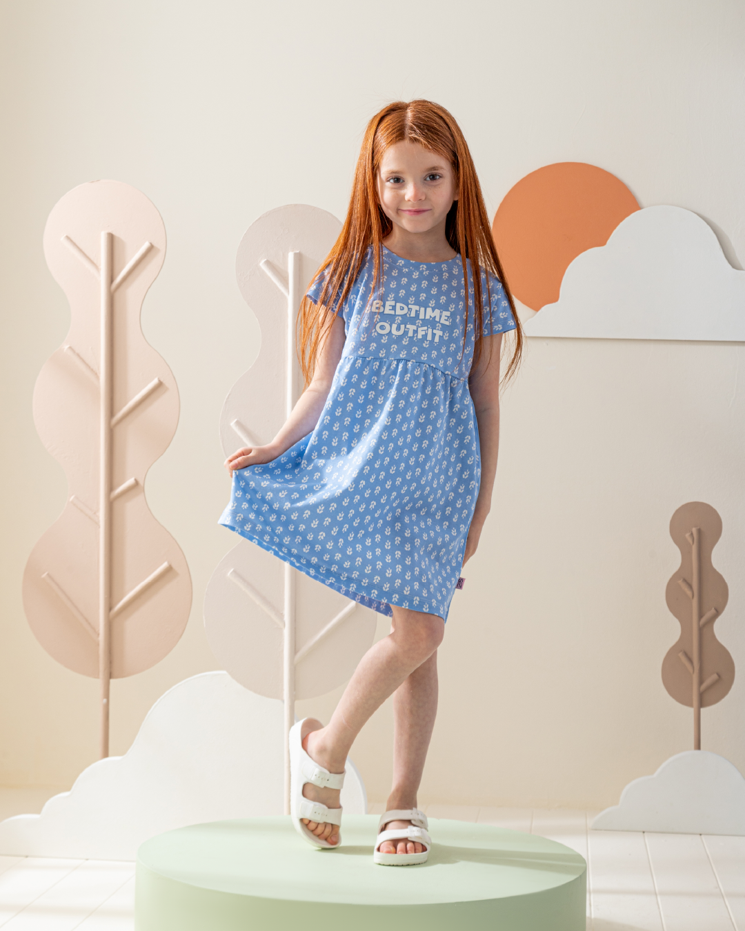 فستان قطن ورود