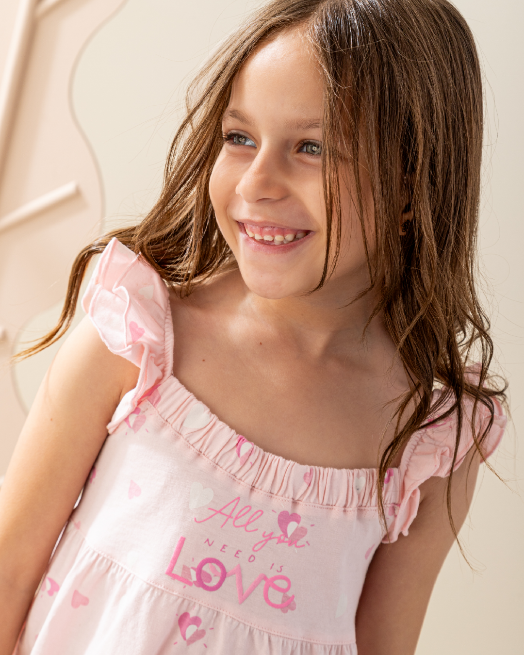 فستان كورنيشة قطن قلوب