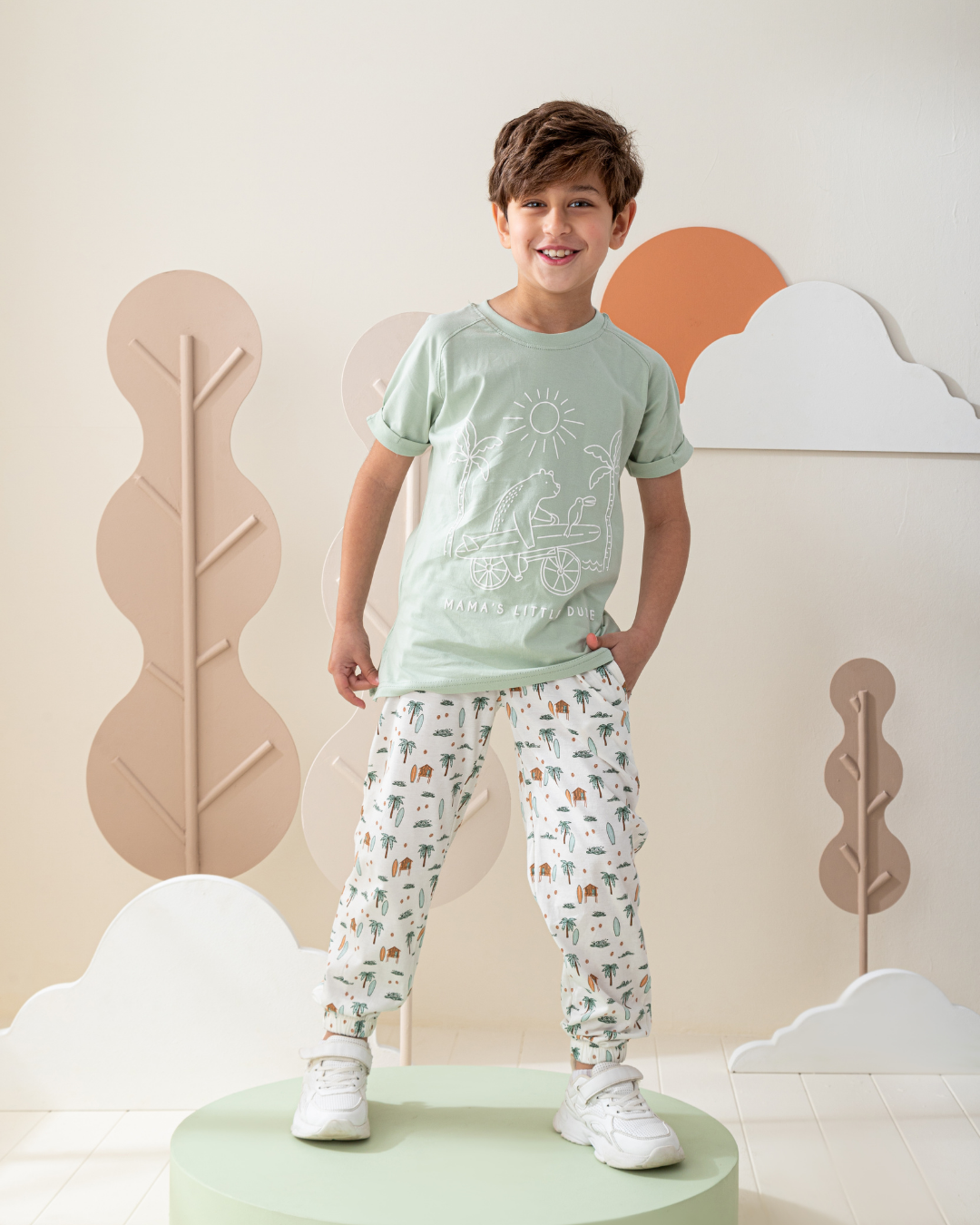 بيجاما نص كم و بنطلون جيرسى الجزيره