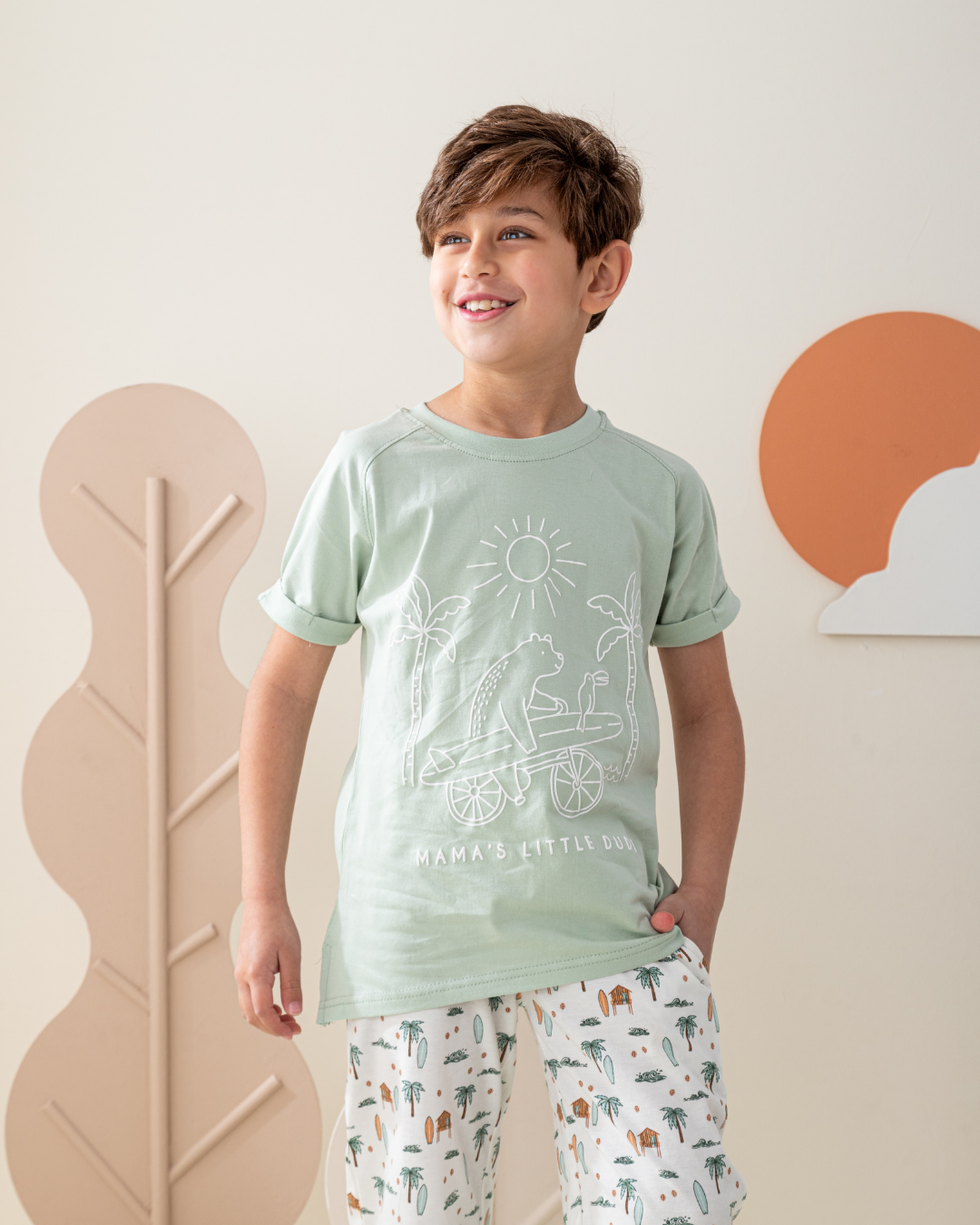 بيجاما نص كم و بنطلون جيرسى الجزيره