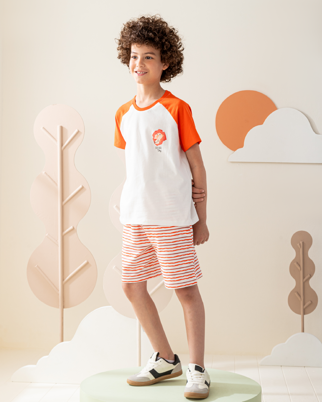 بيجاما نص كم و شورت جاكارد الاسد الصغير