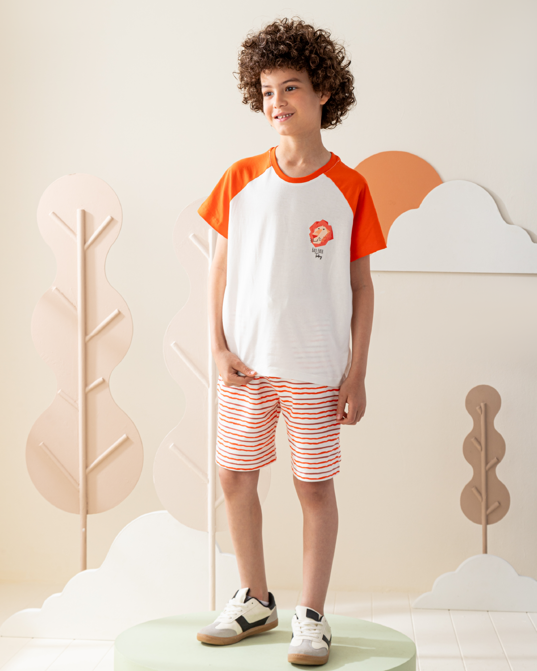 بيجاما نص كم و شورت جاكارد الاسد الصغير