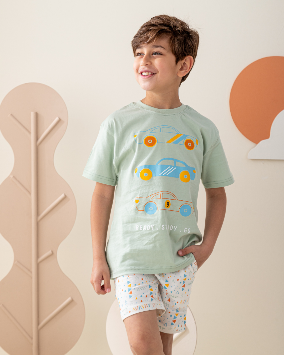 بيجاما نص كم و شورت قطن سيارات