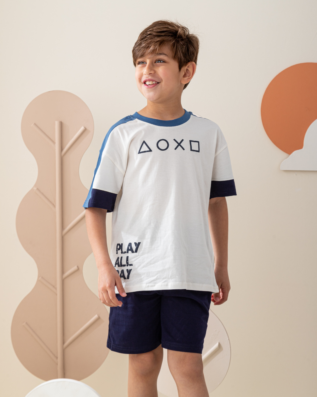 بيجاما نص كم قصات و شورت قطن