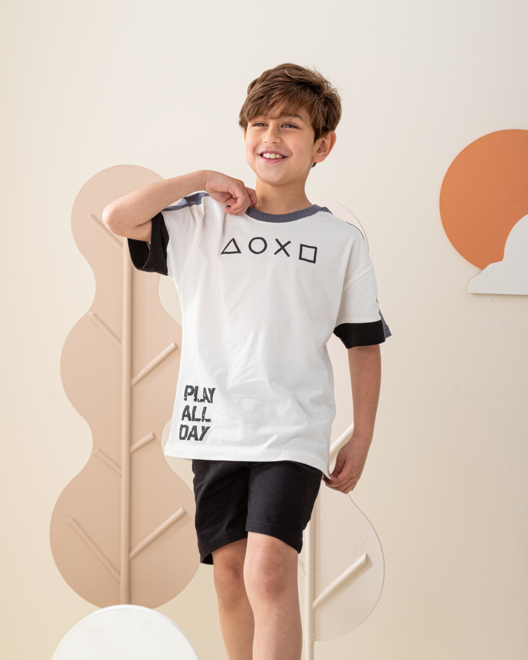 بيجاما نص كم  قصات و شورت قطن