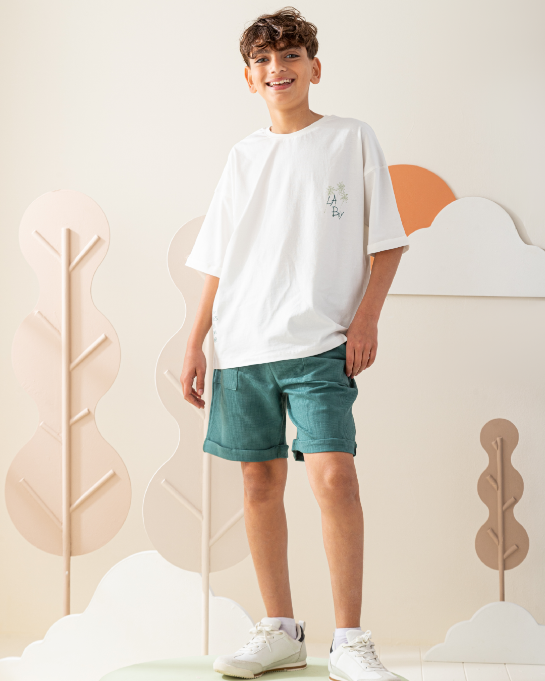 بيجاما شورت جاكارد و توب نص كم مع طباعه على الظهر