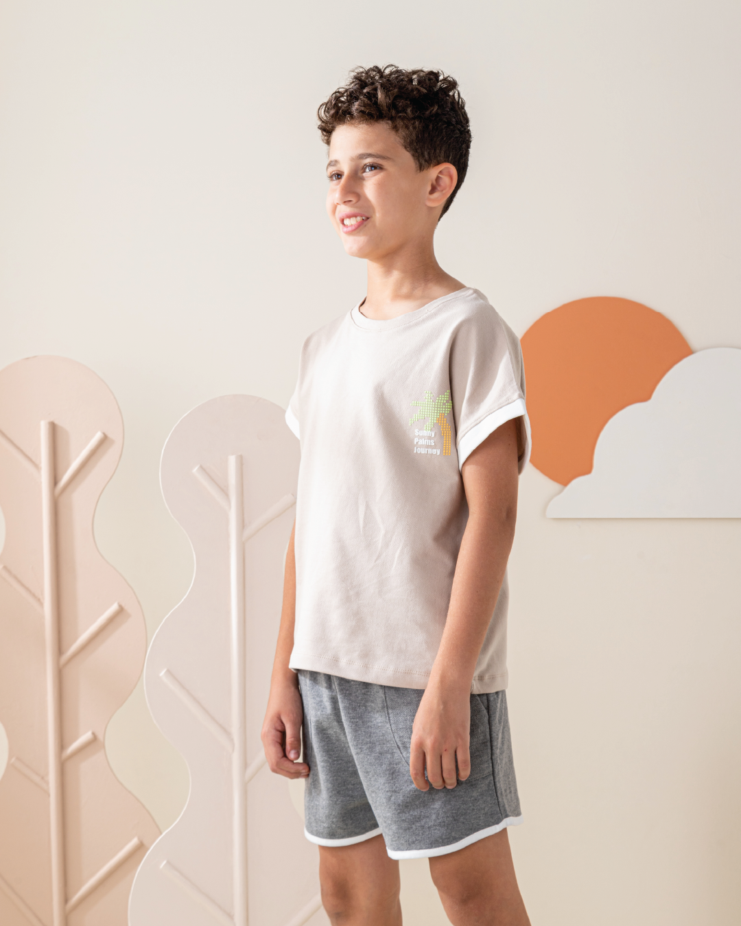 بيجاما شورت  سمر ميلتون طباعه نخل على التوب