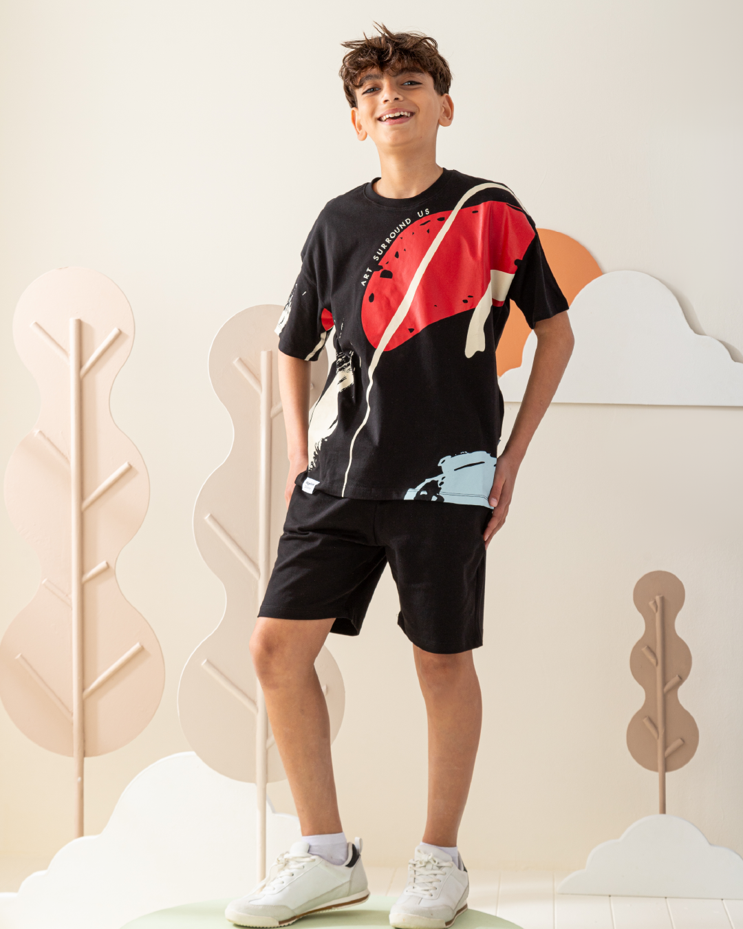 بيجاما نص كم و شورت سمر ميلتون طباعه على التوب