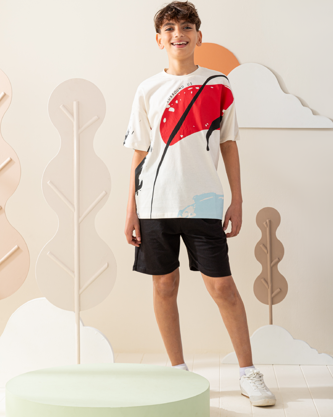 بيجاما نص كم و شورت سمر ميلتون طباعه على التوب