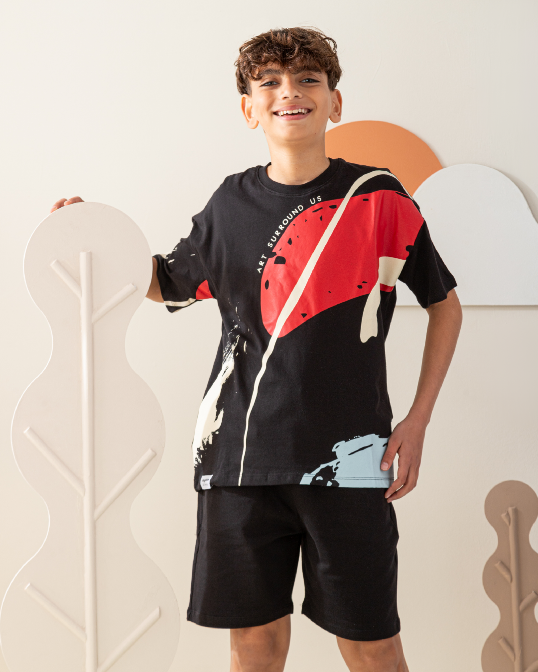 بيجاما نص كم و شورت سمر ميلتون طباعه على التوب