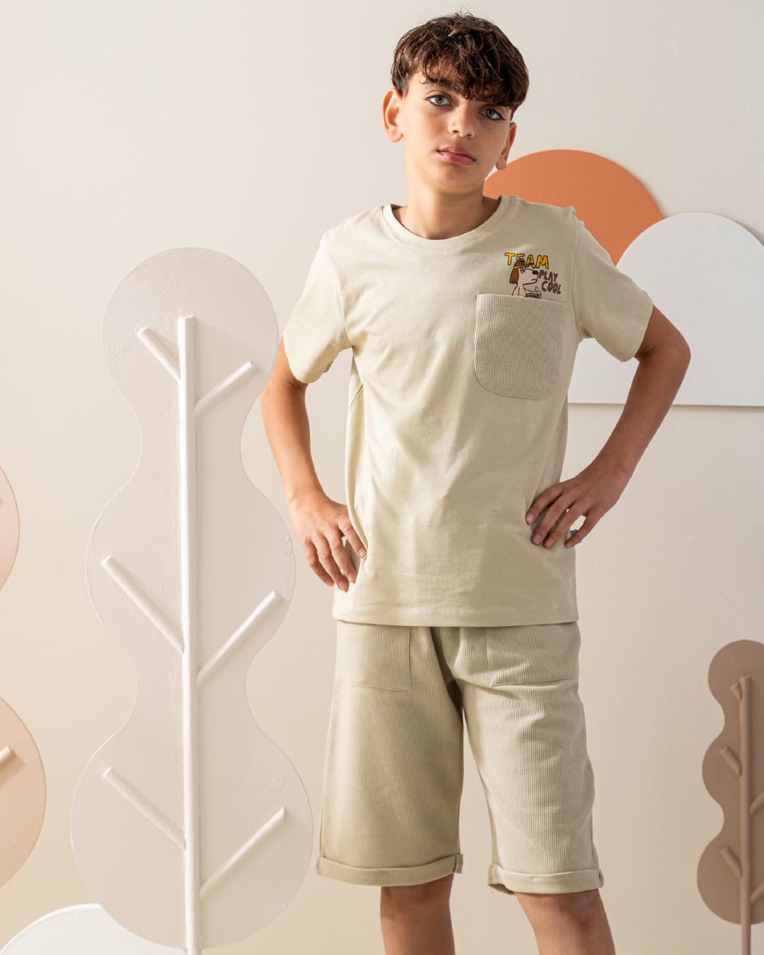 بيجاما بنتاكور جاكارد مع طباعه عند الجيب