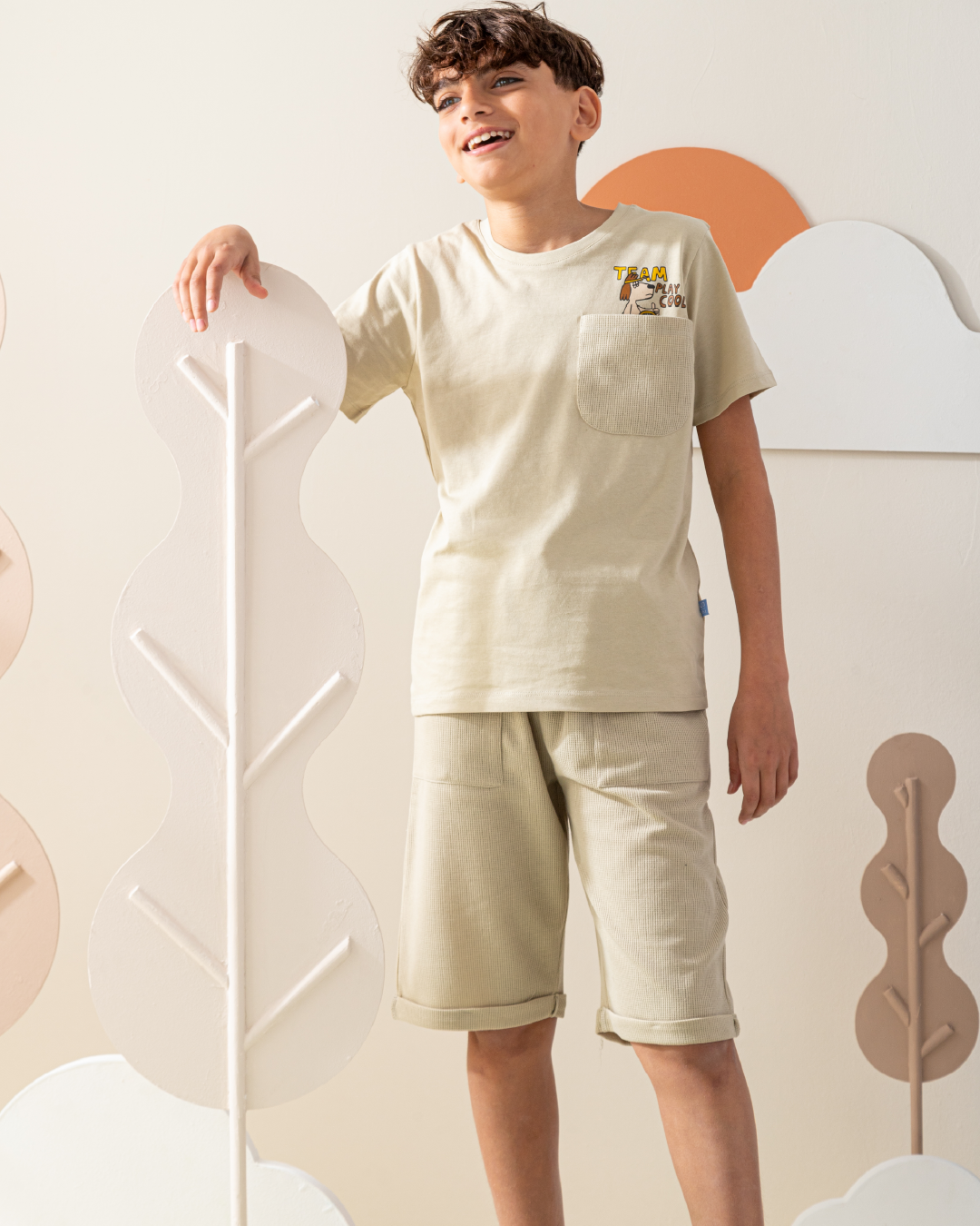 بيجاما بنتاكور جاكارد مع طباعه عند الجيب