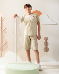 Play Cool Pajamas Set jacquard with a print at the pocket