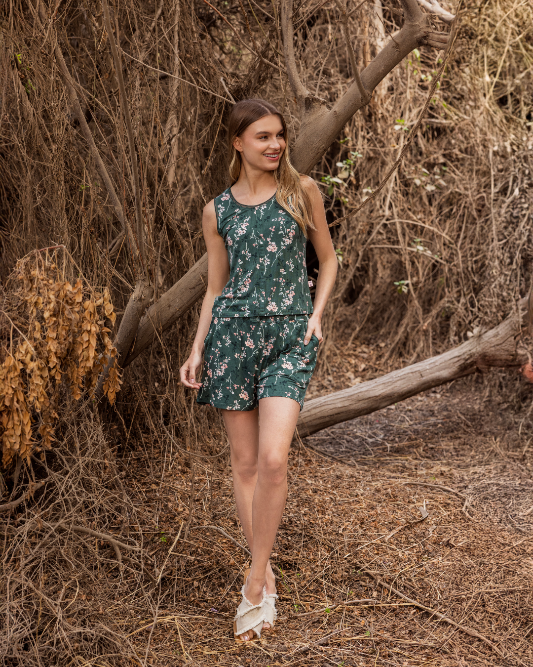 Green Garden بيجاما حريمي شورت عيد الأم