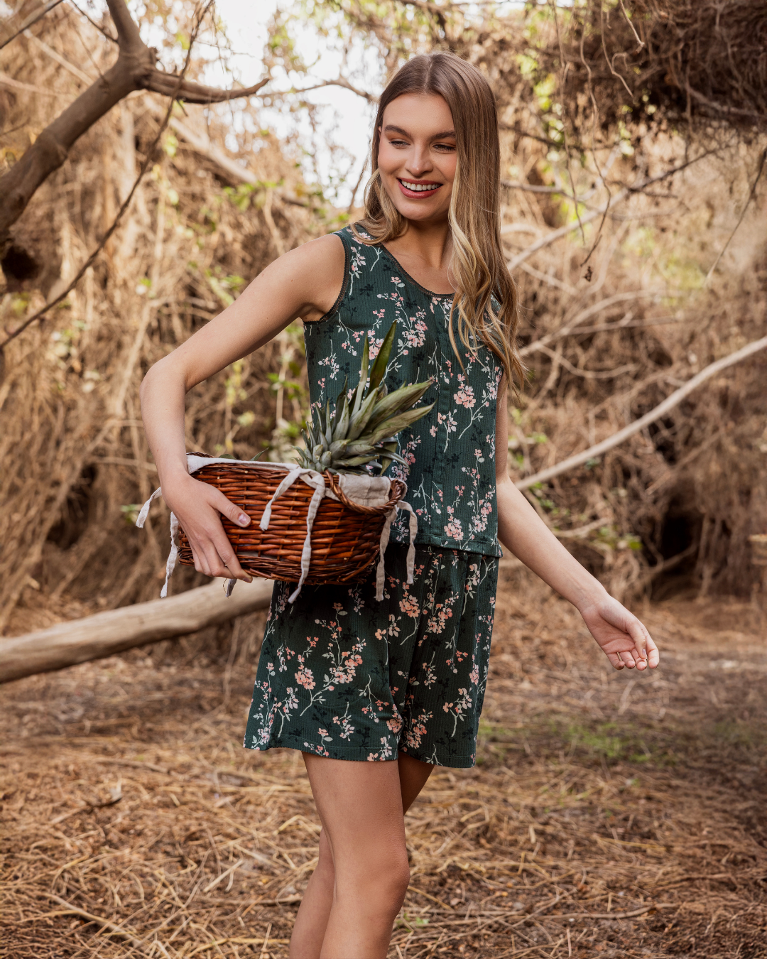 Green Garden بيجاما حريمي شورت عيد الأم