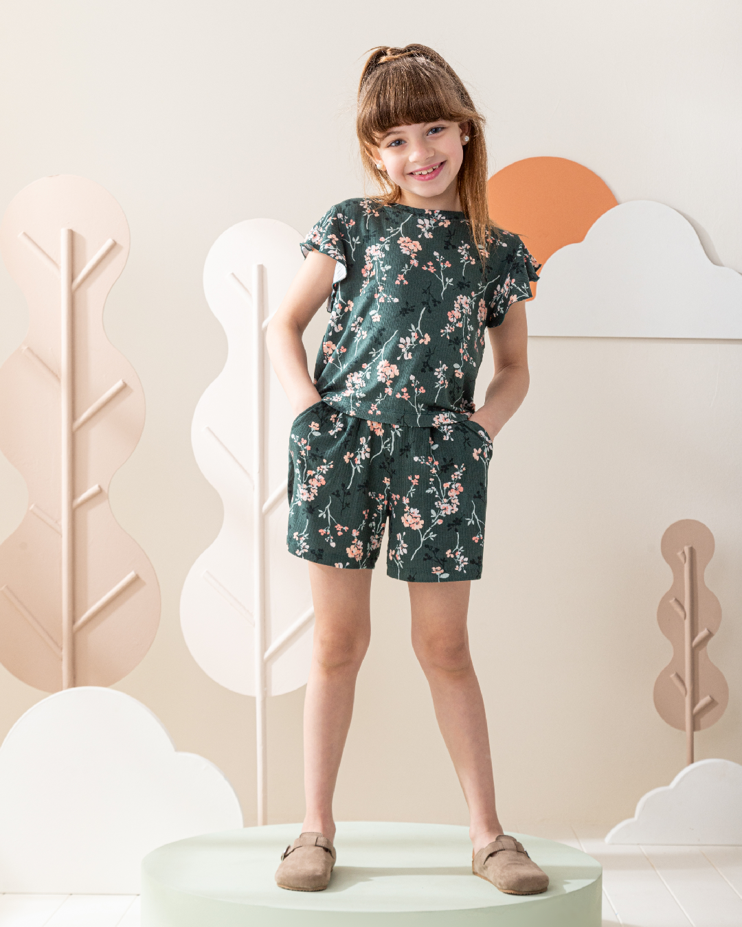 Pajama short Jersey green gardens mother's day