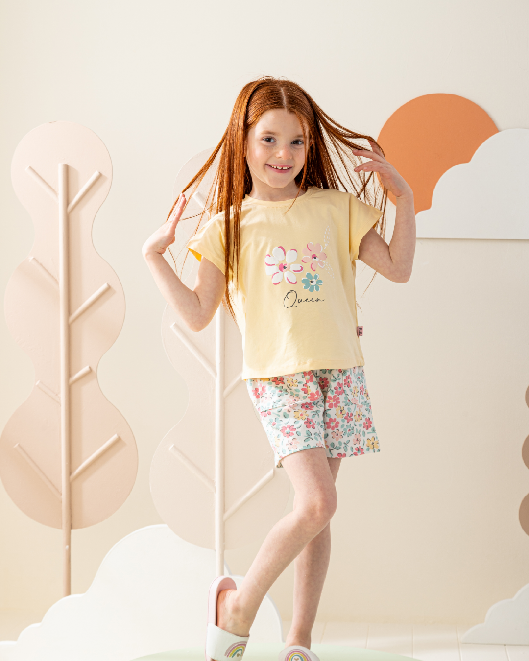 Moms Queen Girls' Cotton Lycra Pajamas