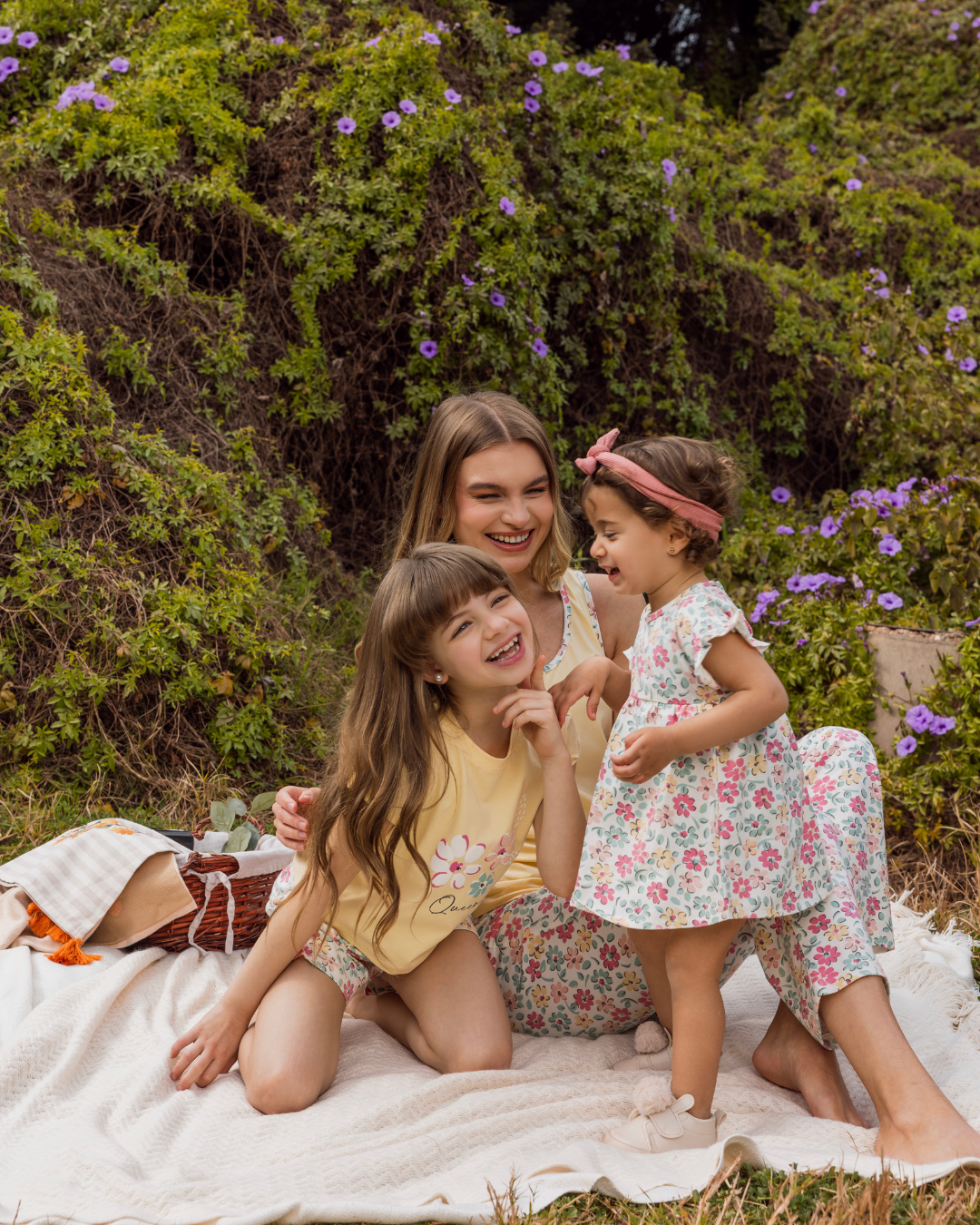 Flower فستان بيبي بناتي مطبوع ورد قطن ليكرا