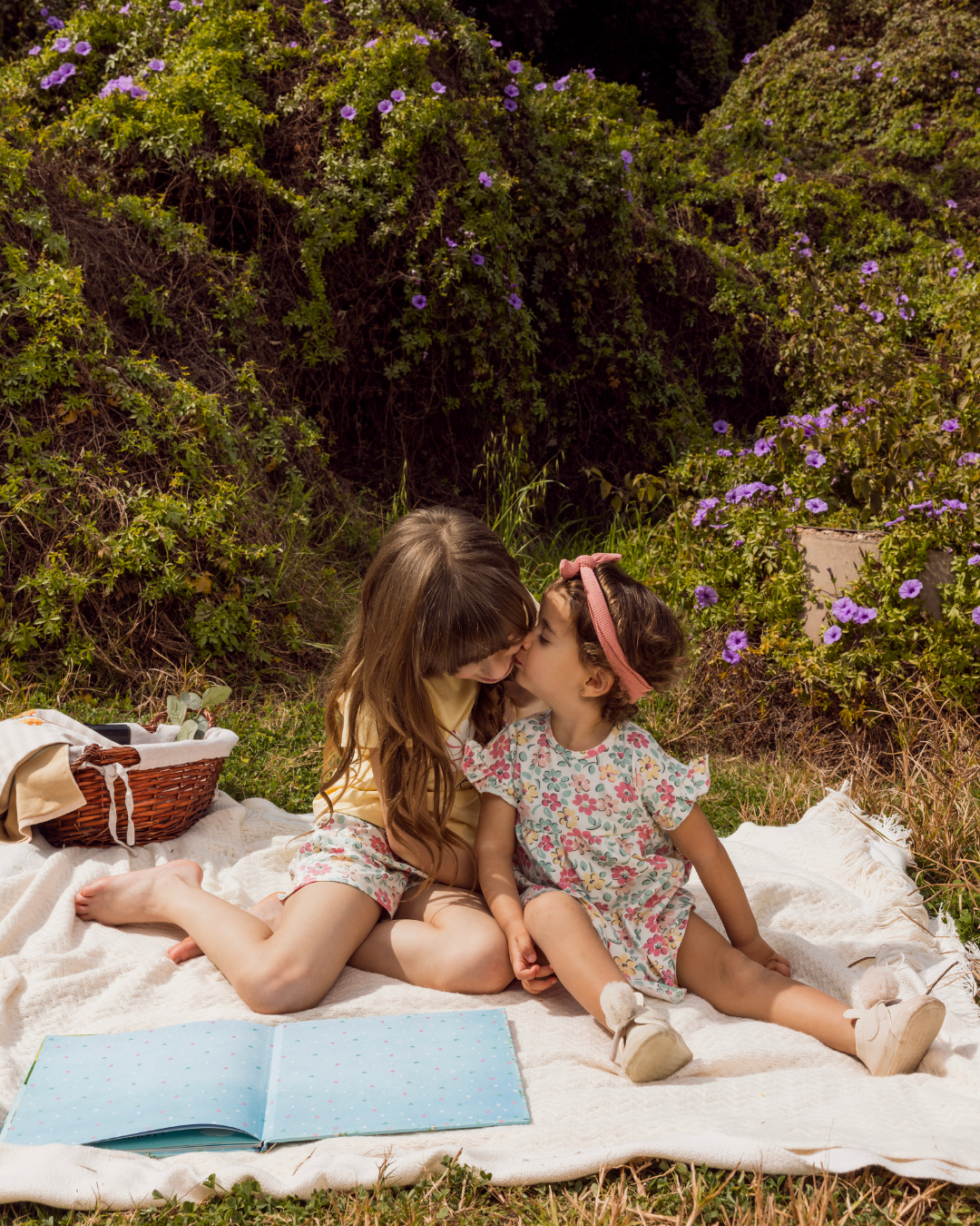 Flower فستان بيبي بناتي مطبوع ورد قطن ليكرا