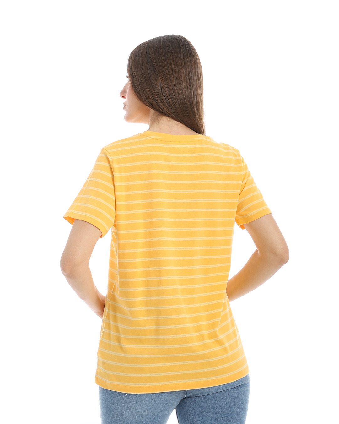 Lands End تي شيرت بيزك حريمي راوند