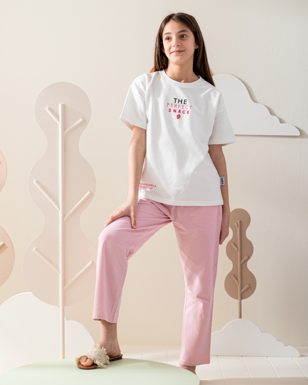 Strawberry Bites Half Sleeve Pajamas summer melton