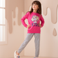 Kind girls set interlock print