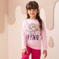 Kind girls set interlock print