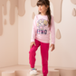 Kind girls set interlock print