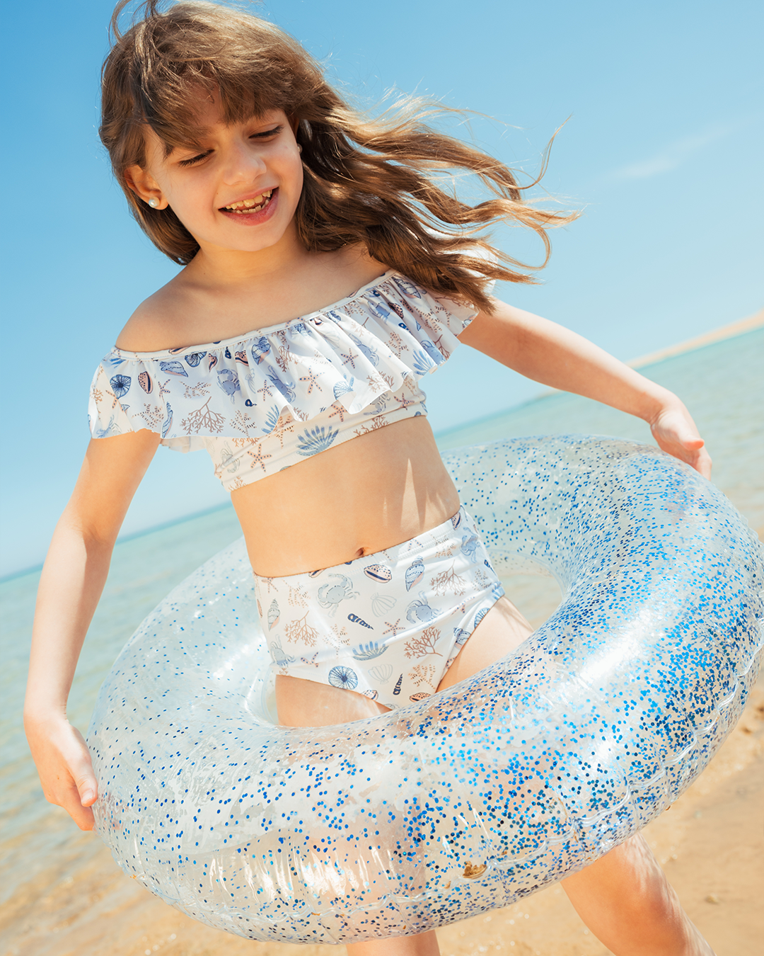 مايوه بناتى بكرنشه Girls Swimsuit Under The Sea
