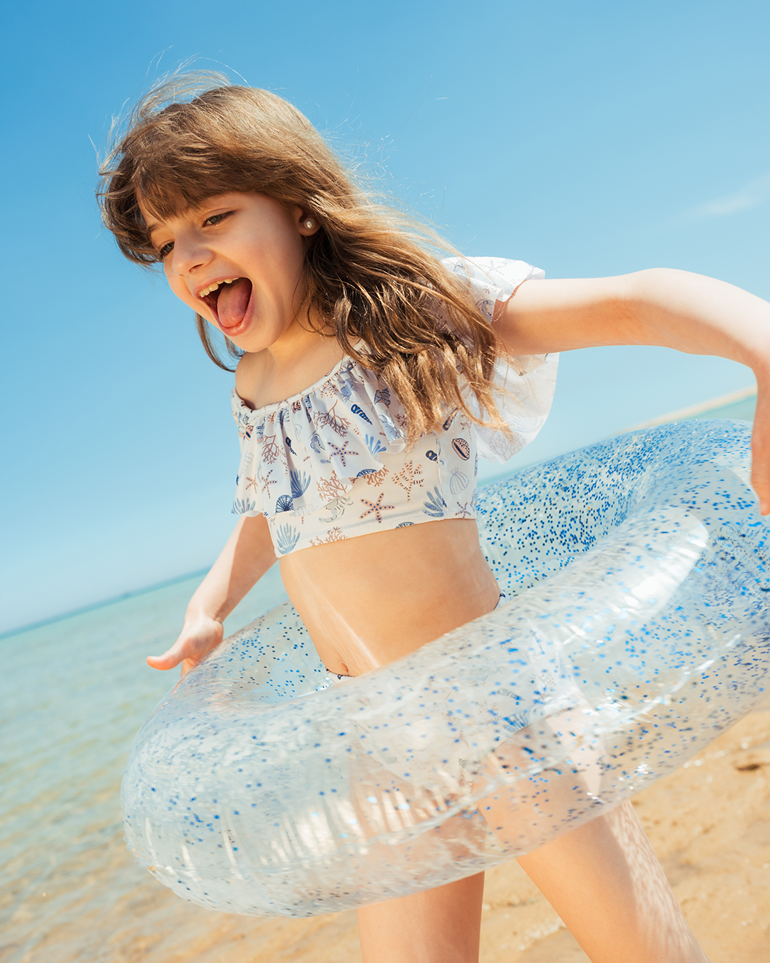 مايوه بناتى بكرنشه Girls Swimsuit Under The Sea