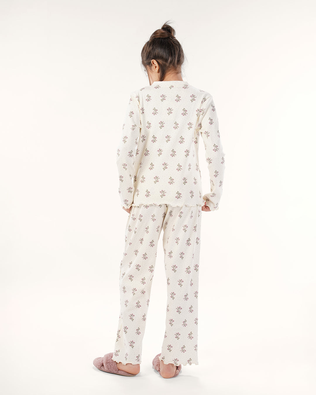 بيجاما بنطلون انتيرلوك ورود صغيره