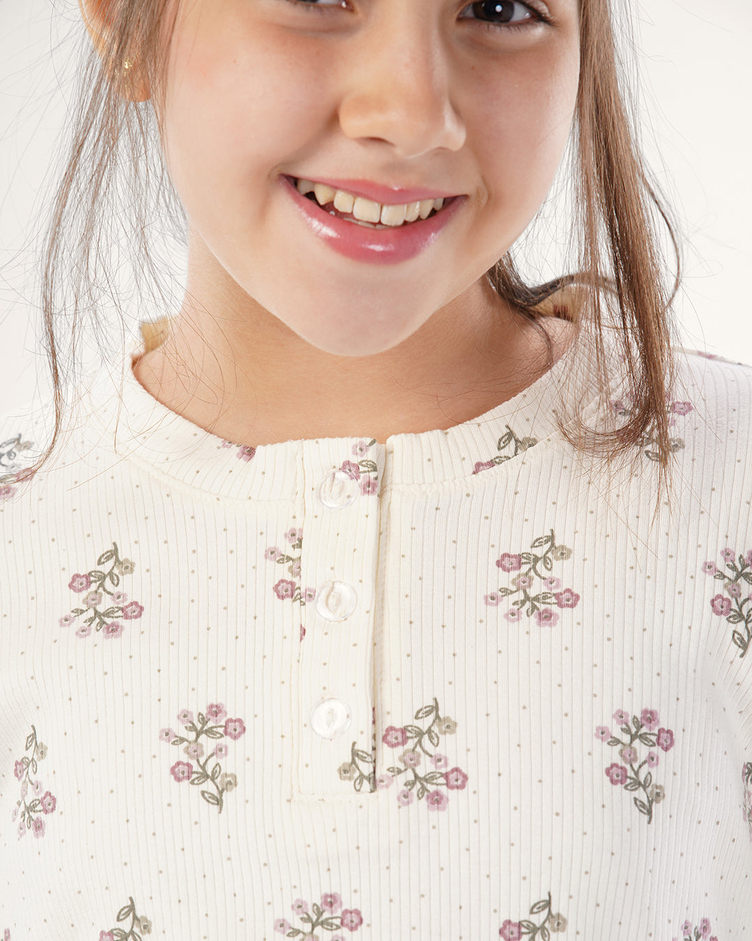 بيجاما بنطلون انتيرلوك ورود صغيره