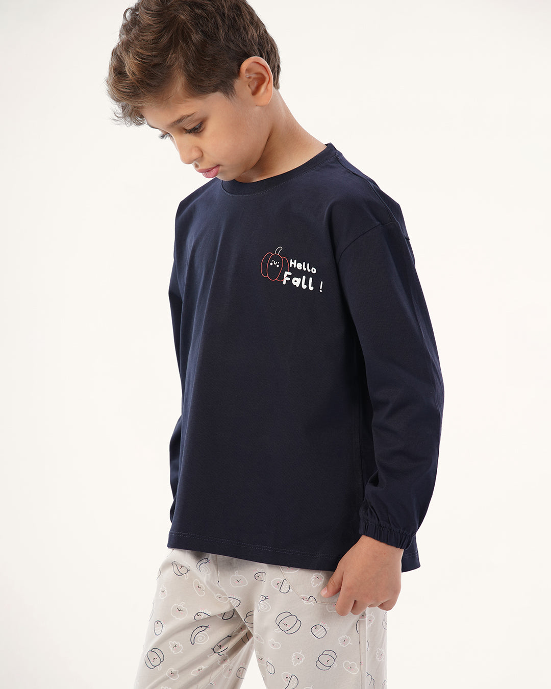 بيجاما بنطلون قطن و توب بكم اهلا ب الخريف